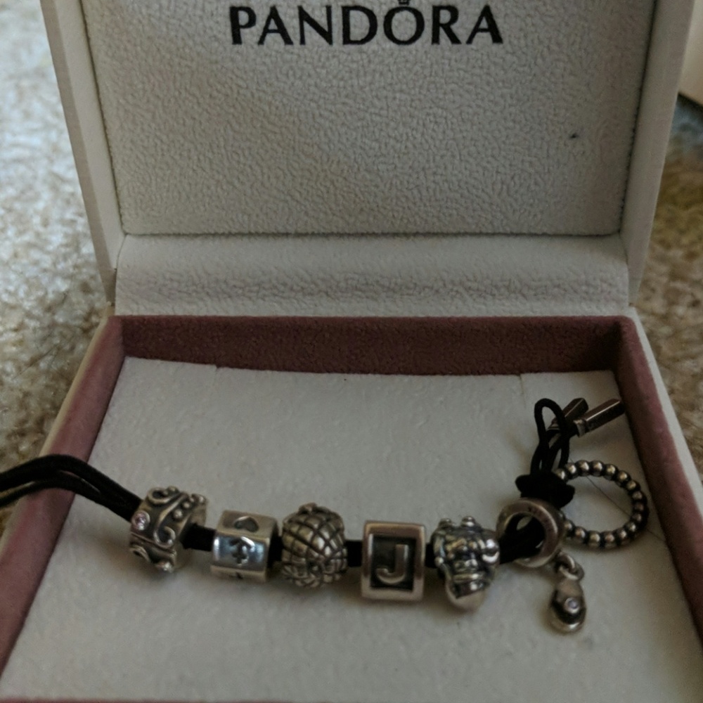Pandora bracelet with charms